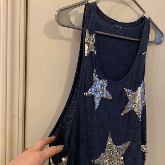 VS Pink cropped sequin muscle tank - Picture 3 of 4